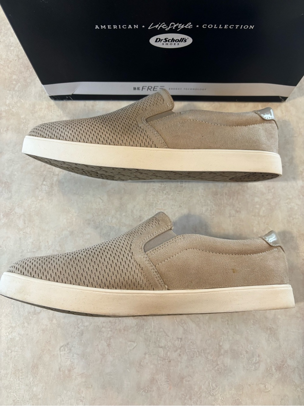 Dr. Scholl's Women’s Slip-On Knit Loafers in Light Beige - Picture 4 of 7